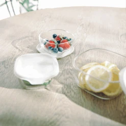 Heatproof Glass Container Square, 3pcs Set -Hario Europe 000TAR 0365 web
