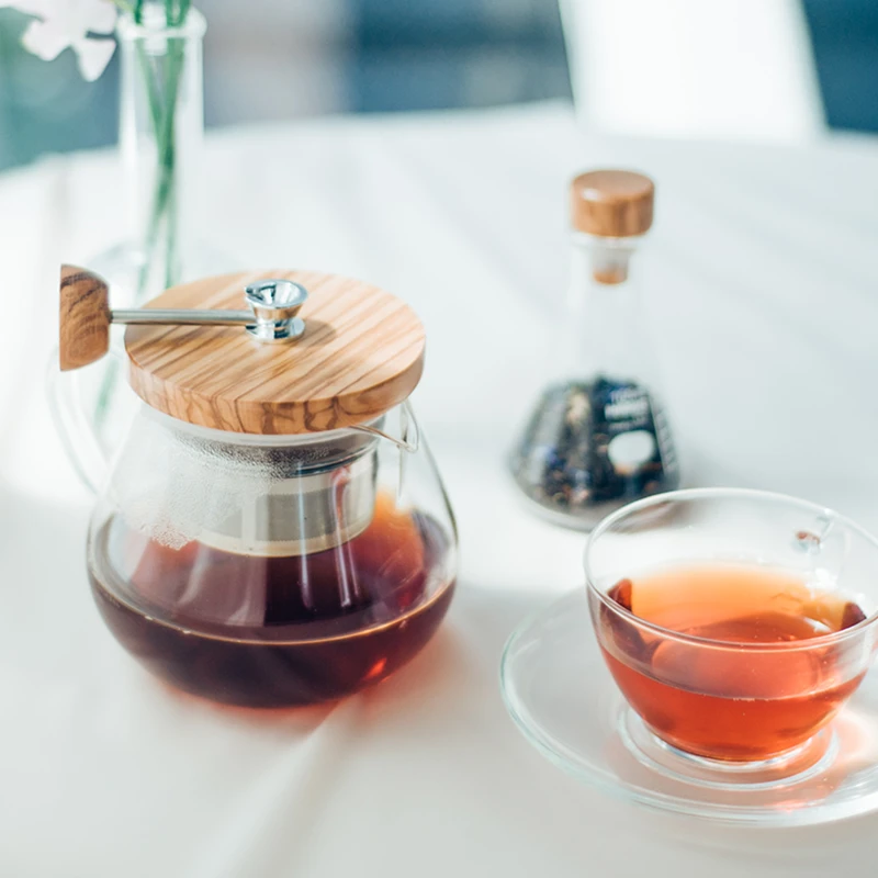 Wood Pull-up Tea Maker Teaor, 450/700mL 4 Wood Pull-up Tea Maker Teaor, 450/700mL - Afbeelding 4