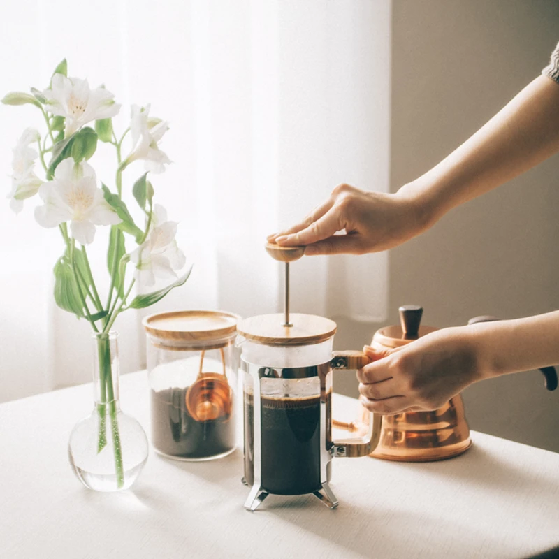 Coffee Press Olive Wood 4 Coffee Press Olive Wood - Afbeelding 4