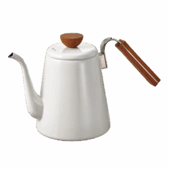 Coffee Pour Over Brewing Kettle Bona, 800mL, White Enamel