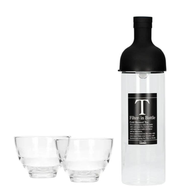 Cold Brew Tea Bottle Glass Cup Set 750mL 1 Cold Brew Tea Bottle Glass Cup Set 750mL