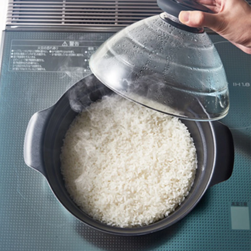 IH Stainless Steel Rice Cooker With Glass Lid 2 IH Stainless Steel Rice Cooker With Glass Lid - Afbeelding 2