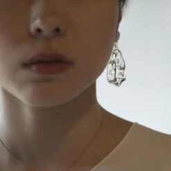 Gold Leaf Series: Aurora Earrings 8 Gold Leaf Series: Aurora Earrings -Hario Europe HAA AUH 002E 02