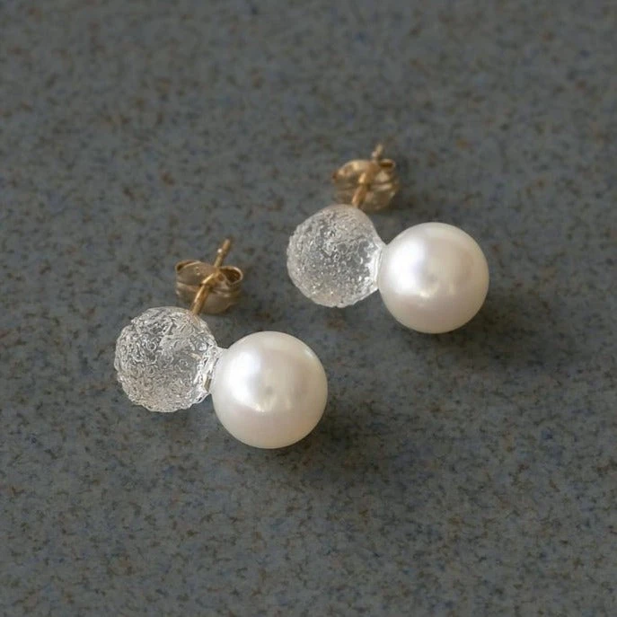 Pearl Series: Snow Pearl Earrings 2 Pearl Series: Snow Pearl Earrings - Afbeelding 2