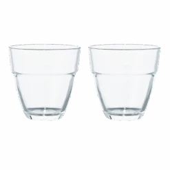 Stackable Glass Cups, 2pcs Set
