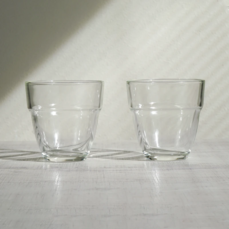 Stackable Glass Cups, 2pcs Set 2 Stackable Glass Cups, 2pcs Set - Afbeelding 2
