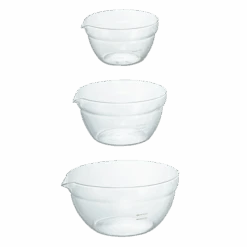 Heatproof Glass Bowls With Spout (Set, 3pcs)