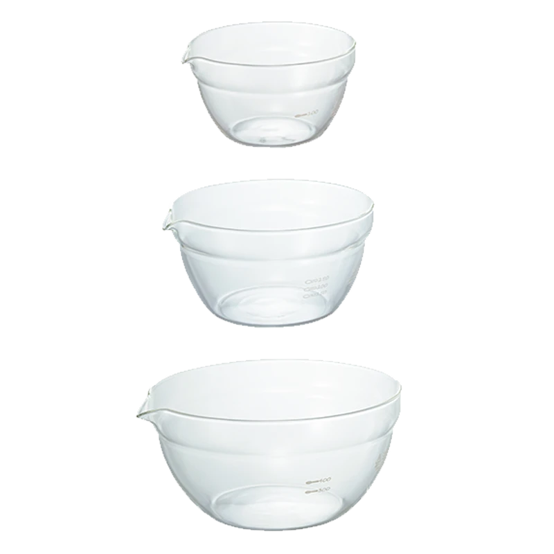 Heatproof Glass Bowls With Spout (Set, 3pcs) 1 Heatproof Glass Bowls With Spout (Set, 3pcs)