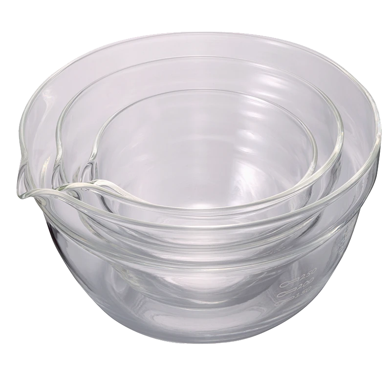Heatproof Glass Bowls With Spout (Set, 3pcs) 2 Heatproof Glass Bowls With Spout (Set, 3pcs) - Afbeelding 2