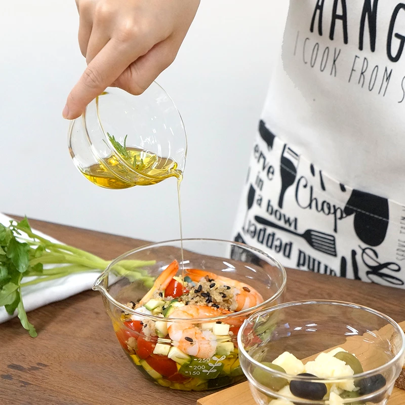 Heatproof Glass Bowls With Spout (Set, 3pcs) 3 Heatproof Glass Bowls With Spout (Set, 3pcs) - Afbeelding 3