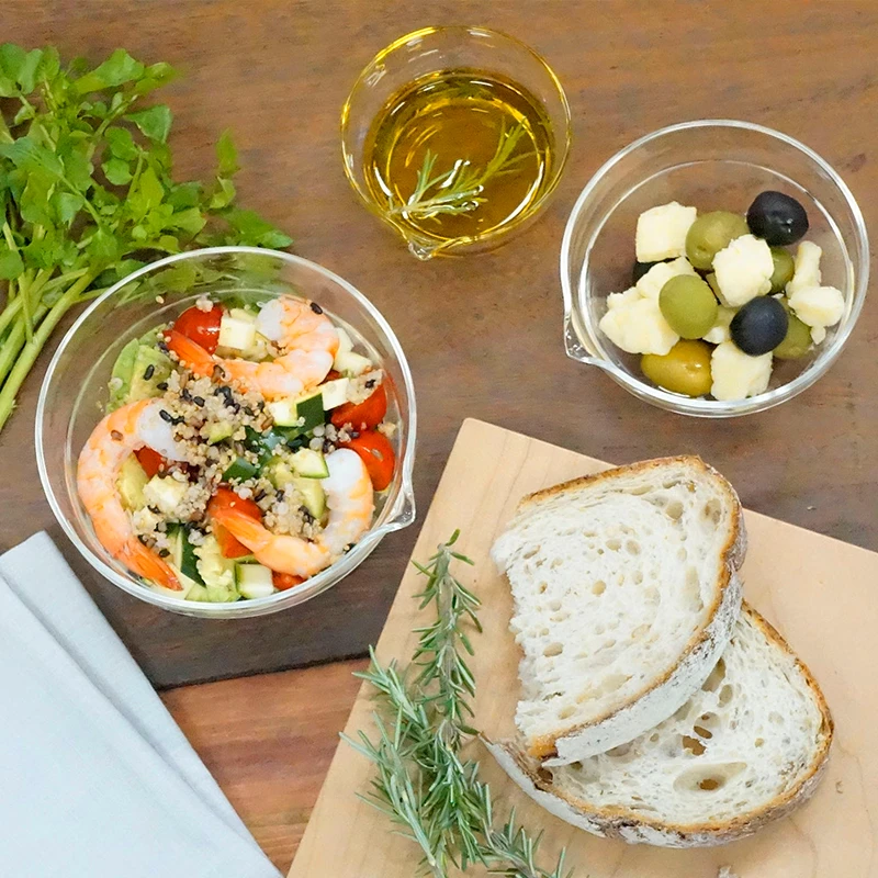 Heatproof Glass Bowls With Spout (Set, 3pcs) 5 Heatproof Glass Bowls With Spout (Set, 3pcs) - Afbeelding 5