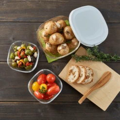 Heatproof Glass Container Square, 3pcs Set -Hario Europe KST 2012 OW web04