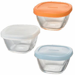 Heatproof Glass Storage Bowls, 3 Pcs Set