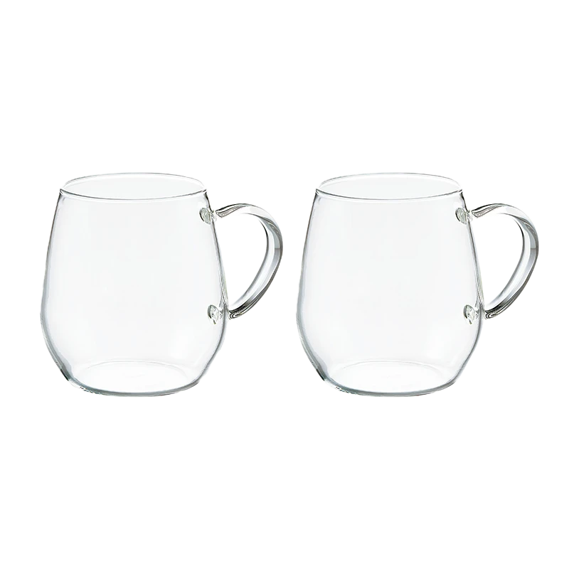 Heatproof Glass Round Mug, 2pcs Set 1 Heatproof Glass Round Mug, 2pcs Set