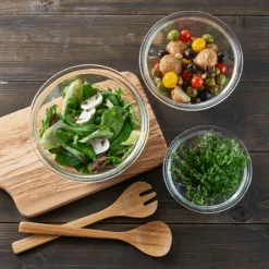 Heatproof Glass Bowl, 3 Pcs Set -Hario Europe Saladweb