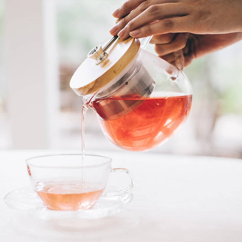 Wood Pull-up Tea Maker Teaor, 450/700mL 5 Wood Pull-up Tea Maker Teaor, 450/700mL - Afbeelding 5