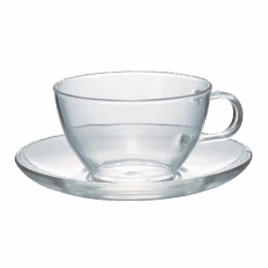 Heatproof Glass Tea Cup & Saucer