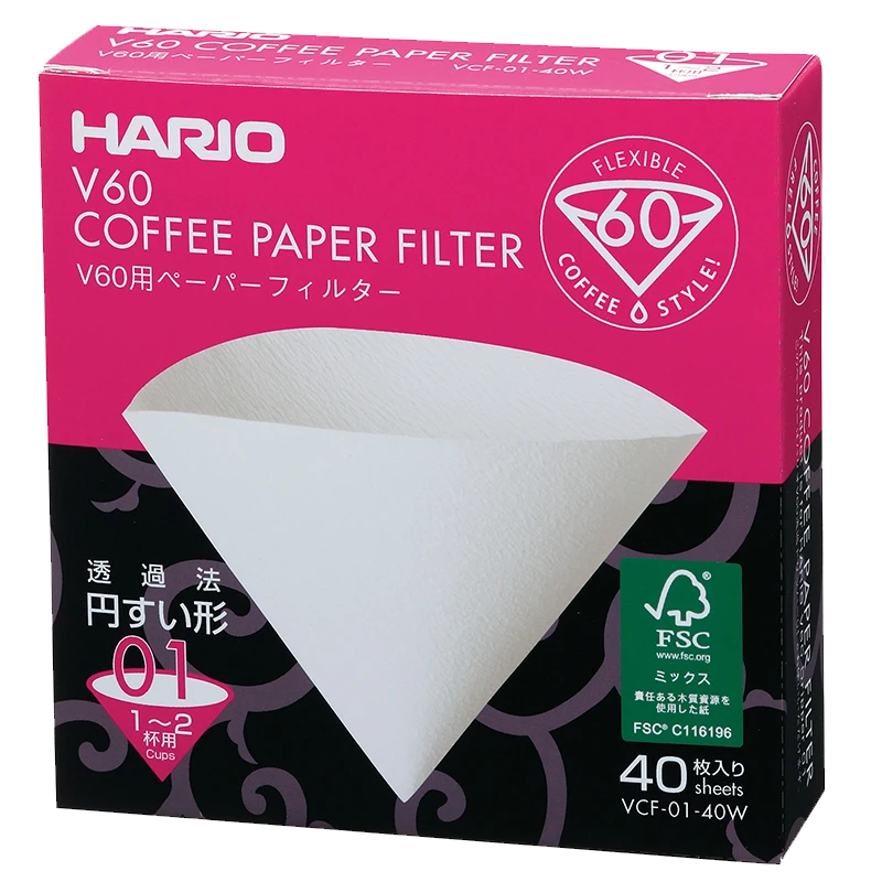 V60 Filter Paper, 01/02/03 Size (40 Pcs) 1 V60 Filter Paper, 01/02/03 Size (40 Pcs)