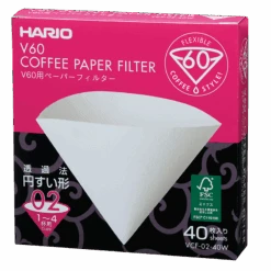 V60 Filter Paper, 01/02/03 Size (40 Pcs) 10 V60 Filter Paper, 01/02/03 Size (40 Pcs) -Hario Europe VCF 02 40W web