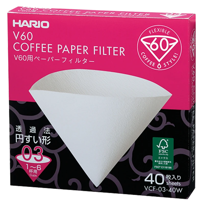 V60 Filter Paper, 01/02/03 Size (40 Pcs) 6 V60 Filter Paper, 01/02/03 Size (40 Pcs) - Afbeelding 6