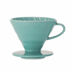 V60 Ceramic Colour Drippers, 02 Size -Hario Europe VDC 02 TQ Turquoise Green web