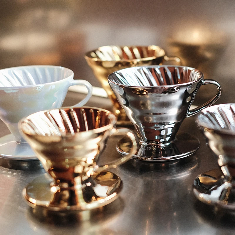 V60 Metallic Colour Ceramic Dripper, 02 Size 2 V60 Metallic Colour Ceramic Dripper, 02 Size - Afbeelding 2