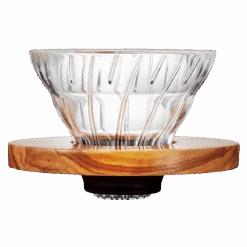 V60 Olive Wood Glass Dripper -Hario Europe VDG 01 OV web