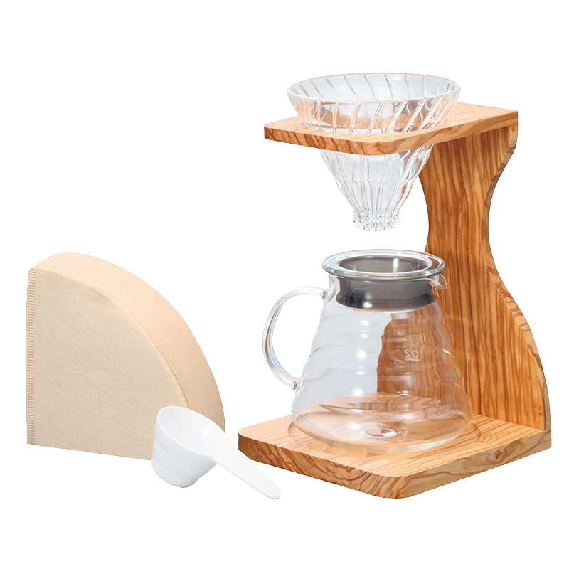 V60 Olive Wood Stand Set, 02 Size 1 V60 Olive Wood Stand Set, 02 Size